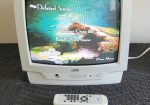 JVC 13” CRT Color Television Retro Gaming White TV C-13011 With Remote Control