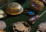 Vintage Antique Estate Jewelry Lot, Amethyst Sterling Enamel Rings Pendant